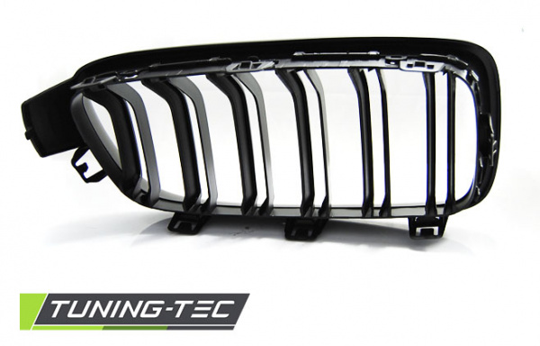Upgrade Sportgrill Nieren für BMW 3er F30/F31 Limousine/Touring 11-18 matt schwarz in Doppelsteg Design